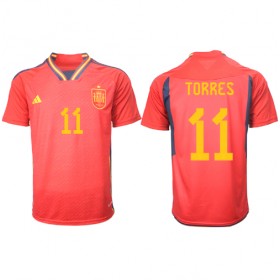 Spanien Ferran Torres #11 Hemmakläder VM 2022 Kortärmad